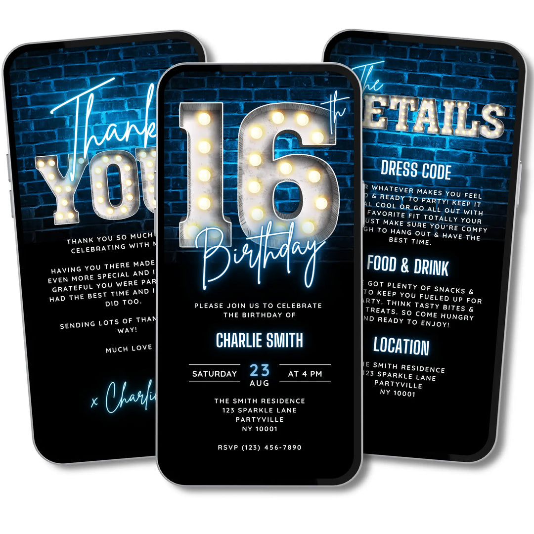 Sweet 16 Birthday Invitations
