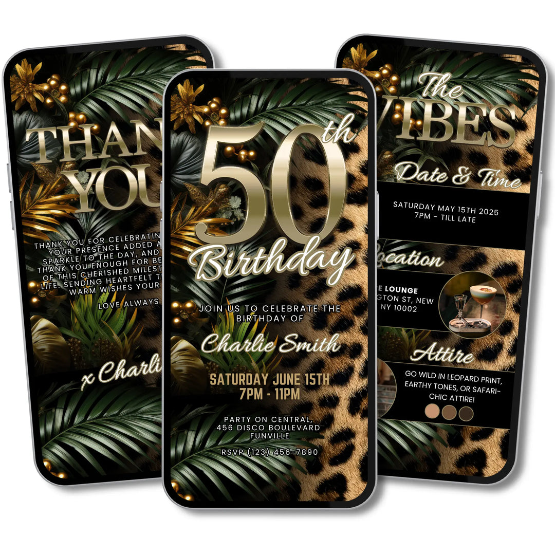 50th Birthday Invitations