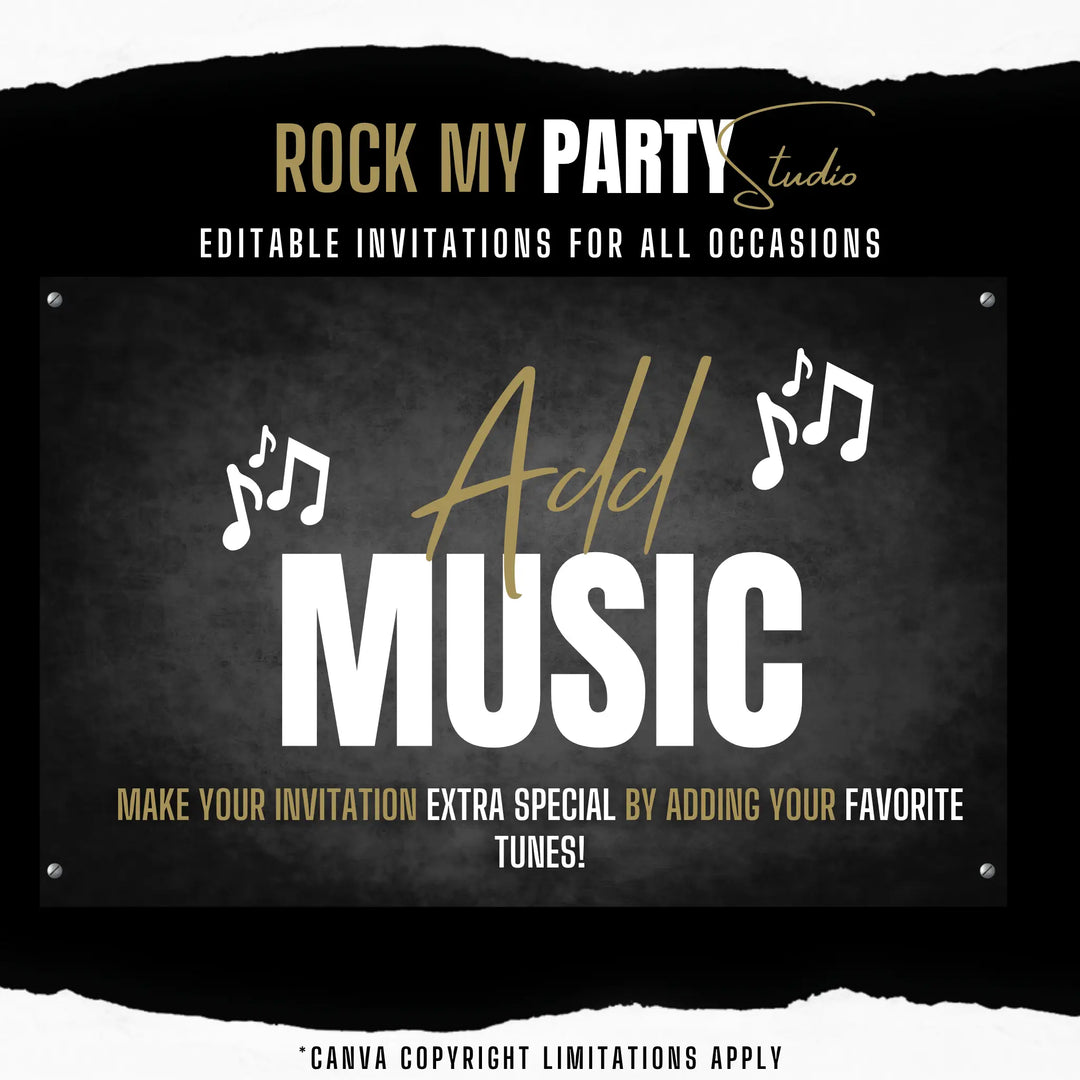 Editable Gold 13th Birthday Invitation Template | Official Teenager Party Digital Invite