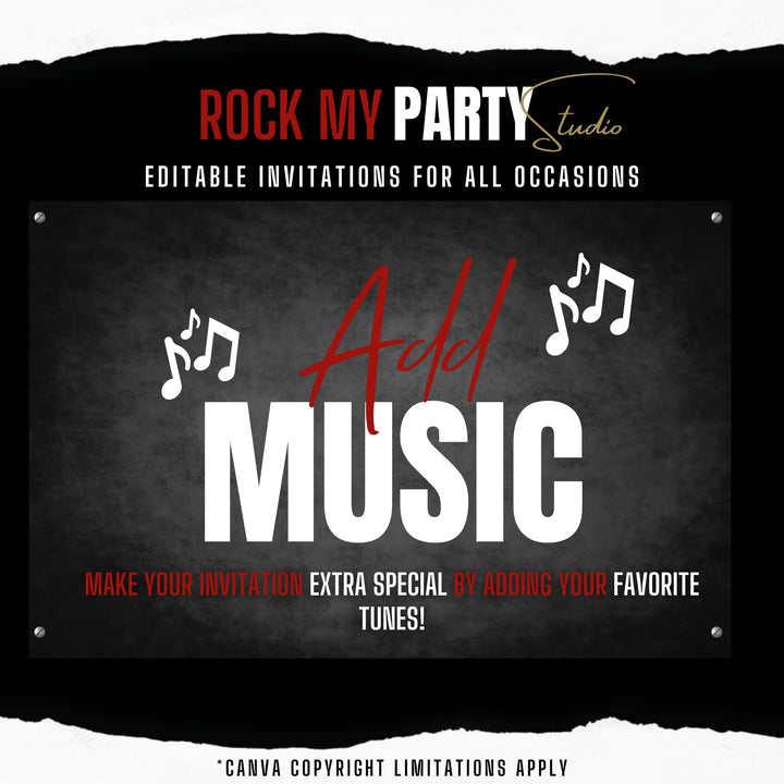 Naughty or Nice Themed Christmas Party Invitation – Luxe Holiday Cocktail Invite – Editable Canva Template