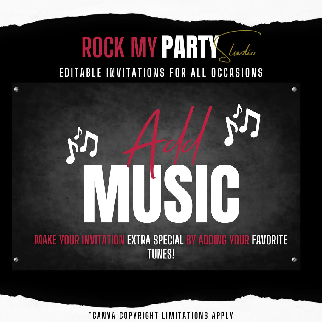 Feral & Forty Invitation with Details | Funny 40th Birthday Invite | Glam Raccoon Theme | Editable Canva Template