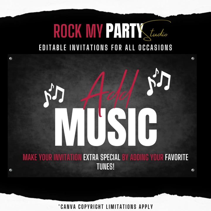 Feral & Forty Invitation with Details | Funny 40th Birthday Invite | Glam Raccoon Theme | Editable Canva Template