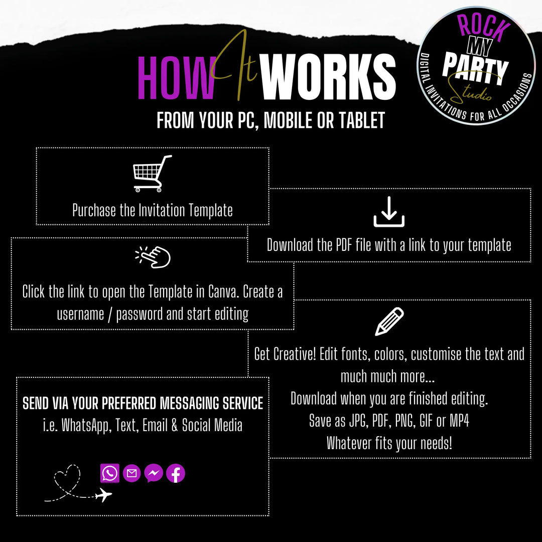 Groovy Halloween Invitation with Details – Retro Friday Fright Fever Disco Party Digital Invite Template
