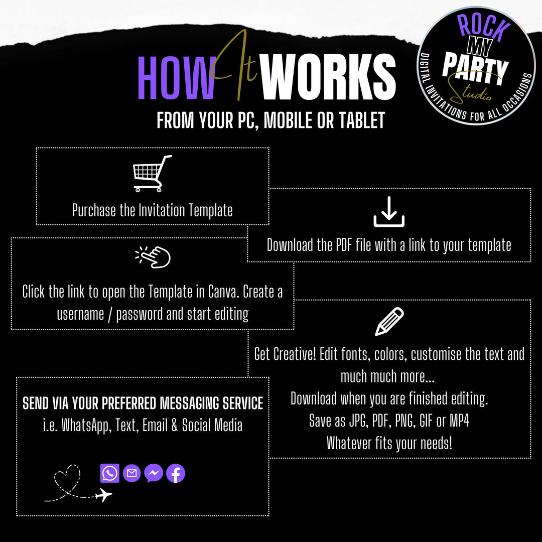 Editable Purple 13th Birthday Invitation | Official Teenager Party Digital Invite