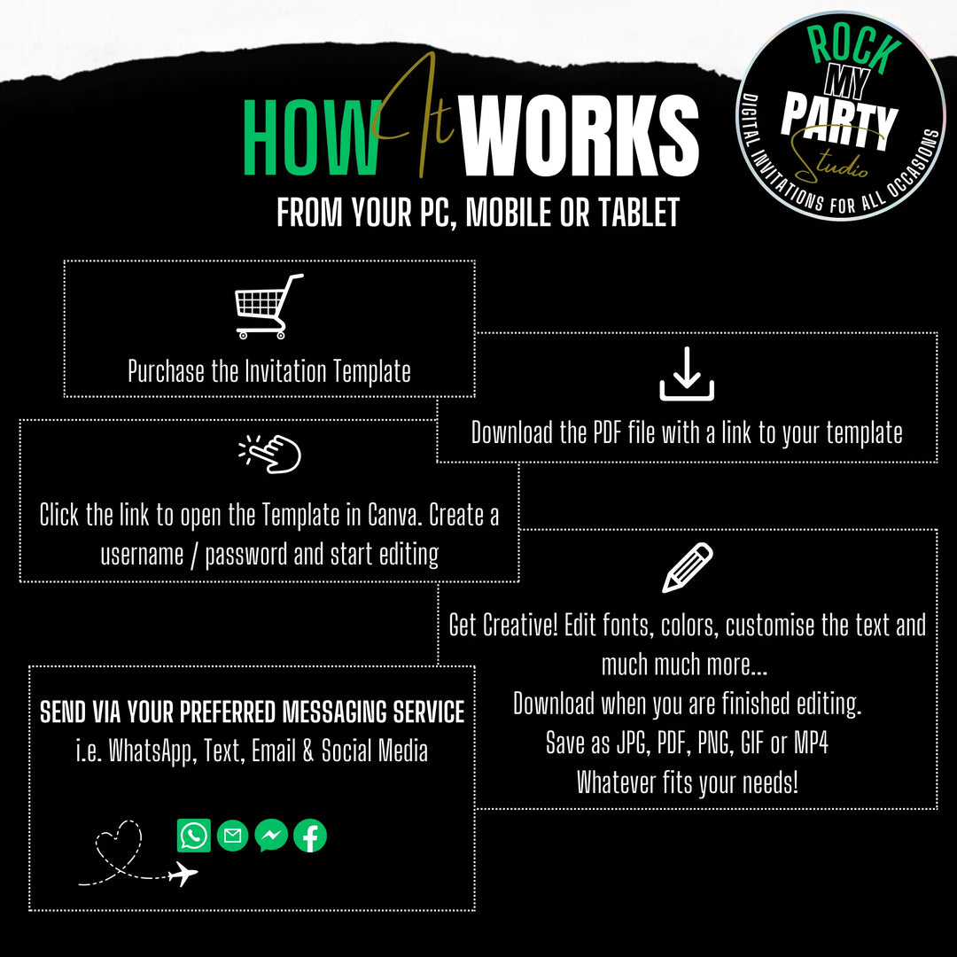 Editable Green 13th Birthday Invitation | Official Teenager Party Digital Invite