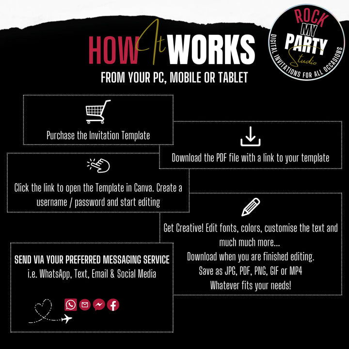 Feral & Forty Invitation with Details | Funny 40th Birthday Invite | Glam Raccoon Theme | Editable Canva Template