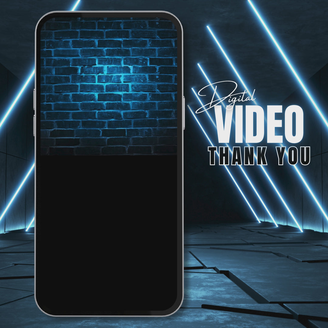 Neon Blue 15th Birthday Invitation | Digital Video Invite for Boys | Editable Canva Template