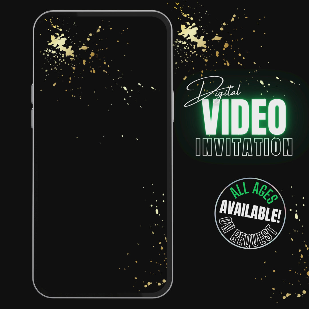 Green 13th Birthday Invitation – Official Teenager Digital Party Invite | Editable Canva Template