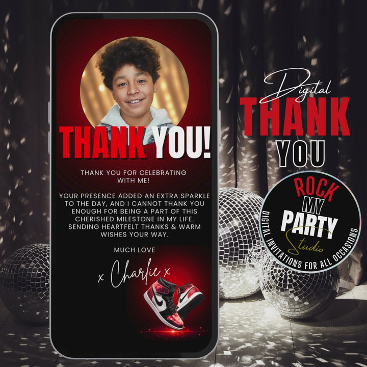 Red Sneaker Party Invite Digital Sneaker Ball Invitation Flyer Canva Template