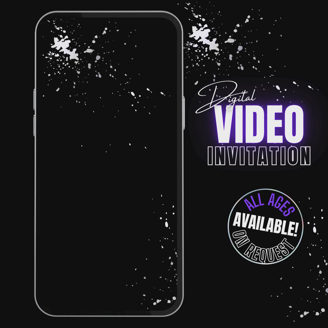 Silver and Purple 13th Birthday Invitation – Official Teenager Party Invite | Editable Canva Template