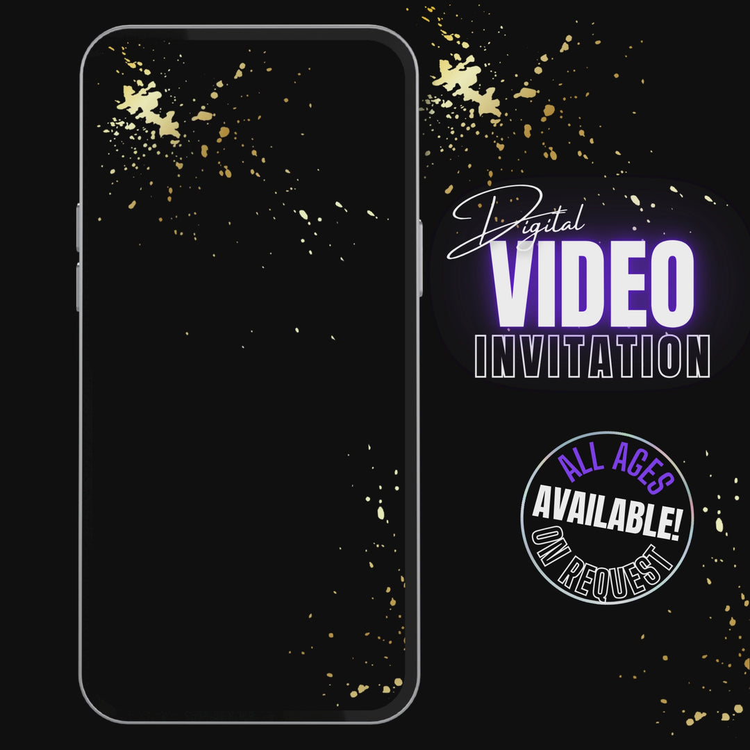 Purple 13th Birthday Invitation – Official Teenager Digital Party Invite | Editable Canva Template