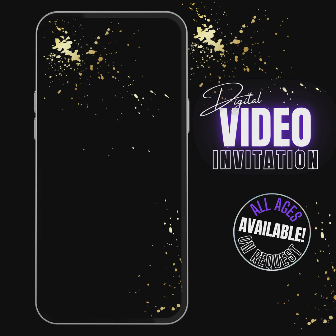 Editable Purple 13th Birthday Invitation | Official Teenager Party Digital Invite