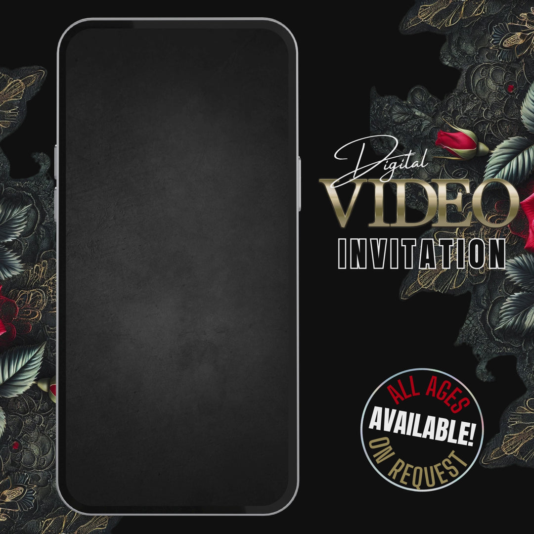 40th Birthday Invitation with Vibes | Leather and Lace Party Invite | Digital Invitation Template