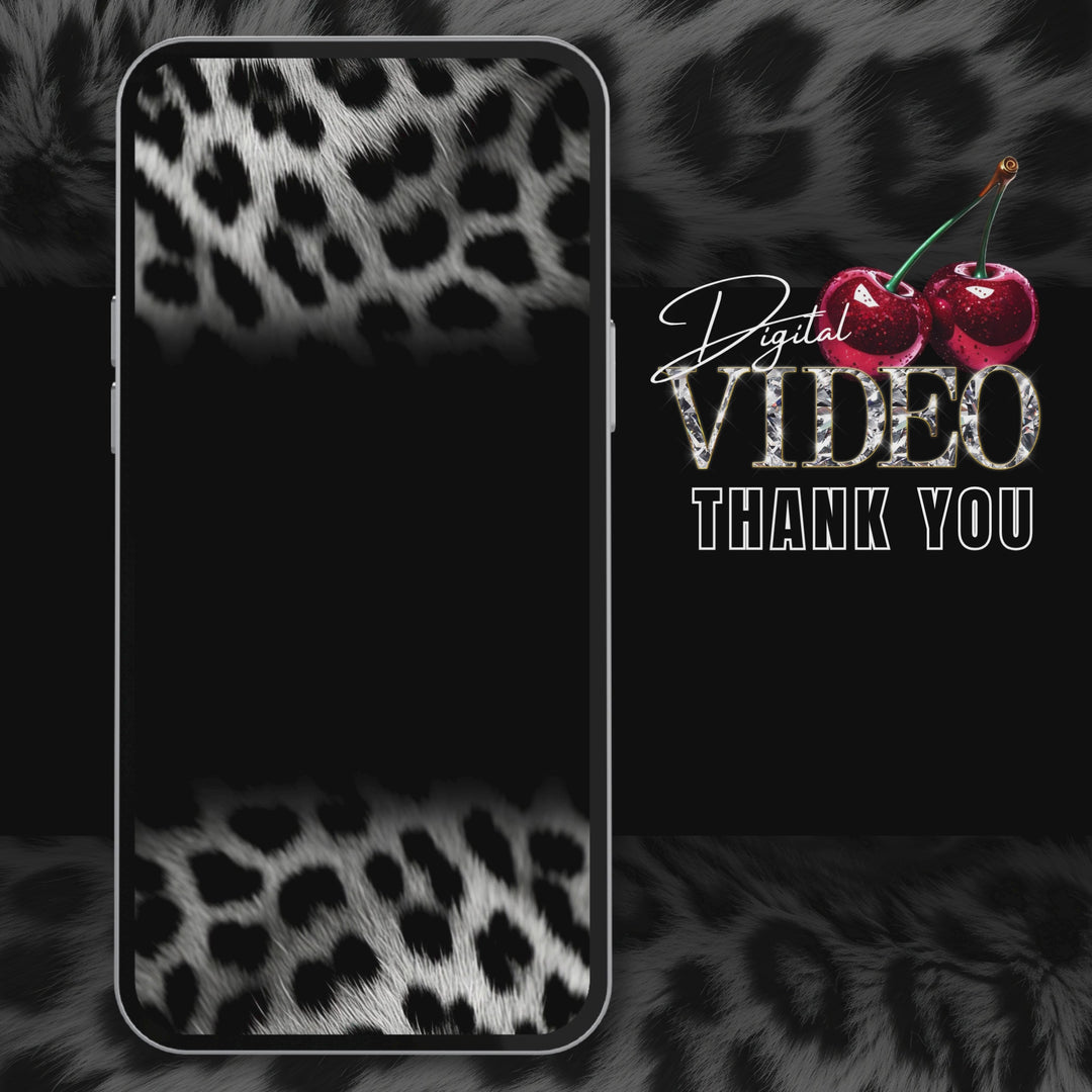 Cherry, Cheetah & Leopard Print 23rd Birthday Invitation Bundle | Digital 23rd Invite with Vibes and Thank You Card Canva Template