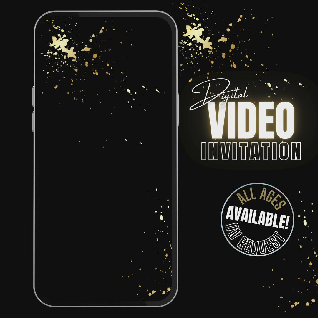 Editable Gold 13th Birthday Invitation Template | Official Teenager Party Digital Invite